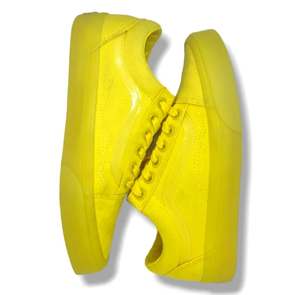 Vans | Old School Yellow Monochrome Translucent Sole Sneakers Women's Size 5.5 - Picture 5 of 8